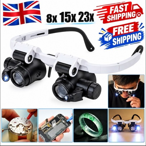 Head magnifier glasses - magnifier, led