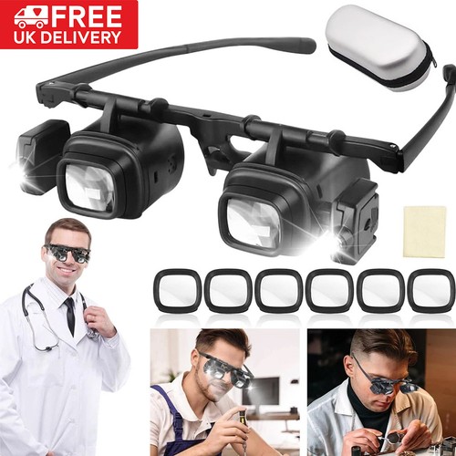 Magnifying glass headband with - glass,