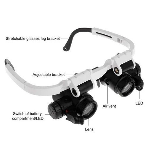 Head magnifier glasses - magnifier, led