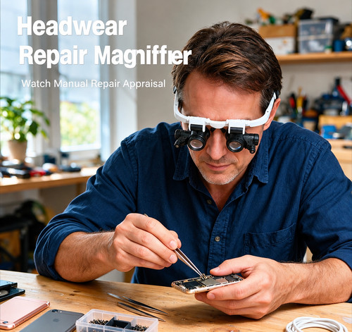 Head magnifier glasses led - head,