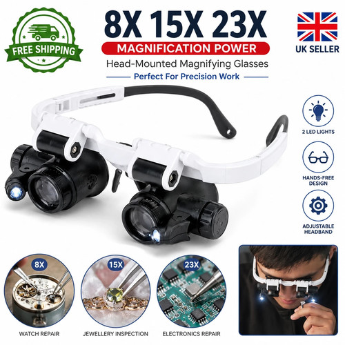 Head magnifier glasses led - magnifier,