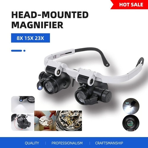 Head magnifier glasses led - head,