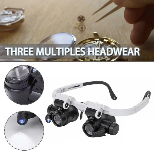 Led headband magnifier - led, glasses