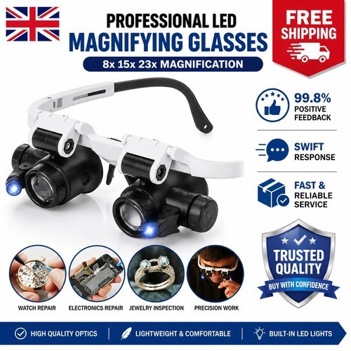 Head magnifier glasses led - magnifier,