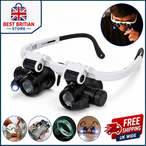 Head magnifier glasses led - head,