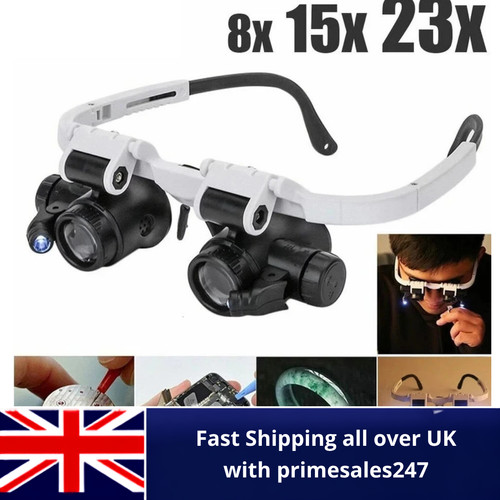 Led headband magnifier 15x - led,